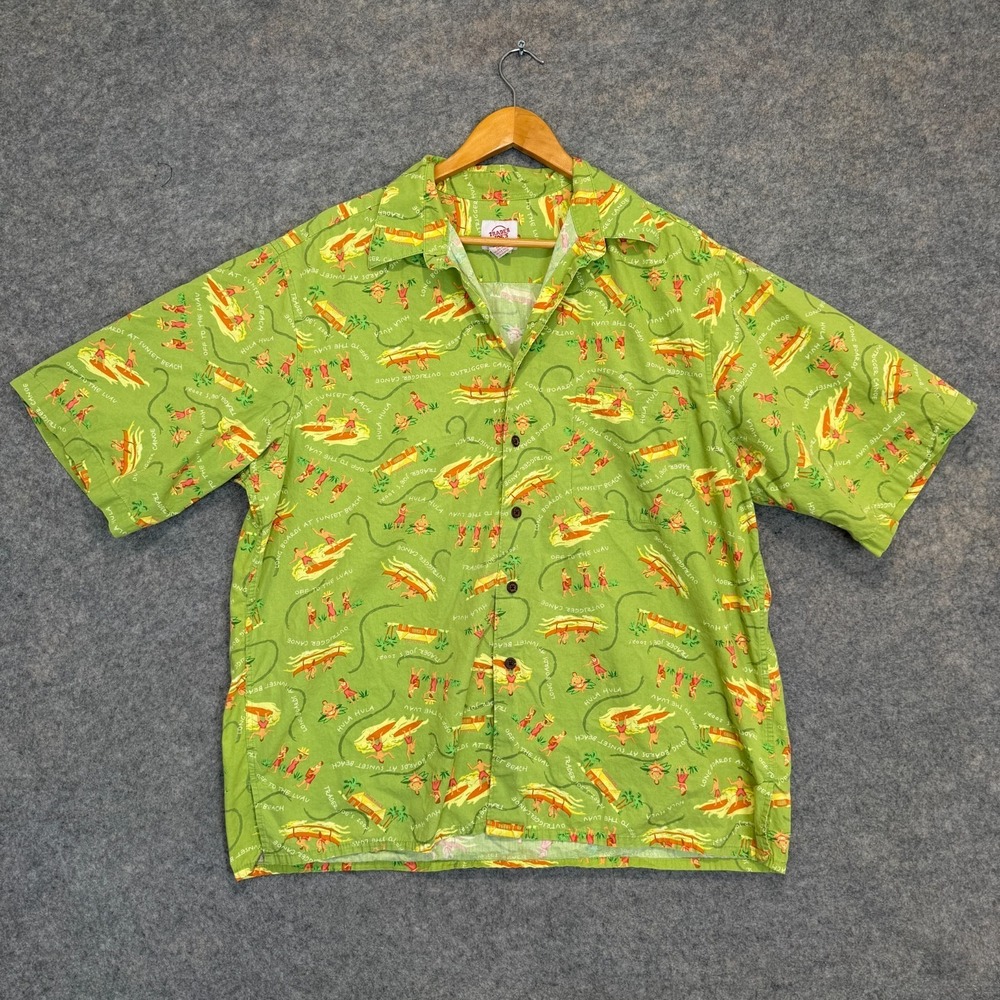 VTG Reyn Spooner x Trader Joes Hawaiian Button Shirt XL Employee 2007 Aloha Rare